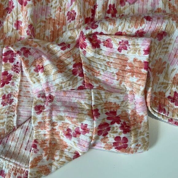 Laura Ashley Floral Pink, Yellow, Orange Print Tank Top & Short Set Pajamas Sz M - Picture 7 of 14